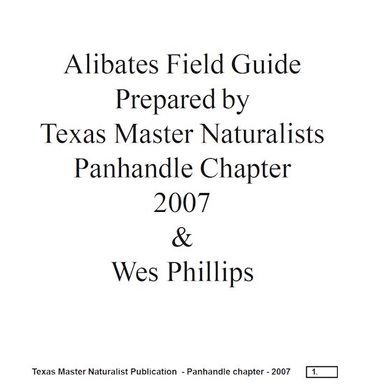 Alibates Field Guide 51 FlowersTexas Master Naturalist